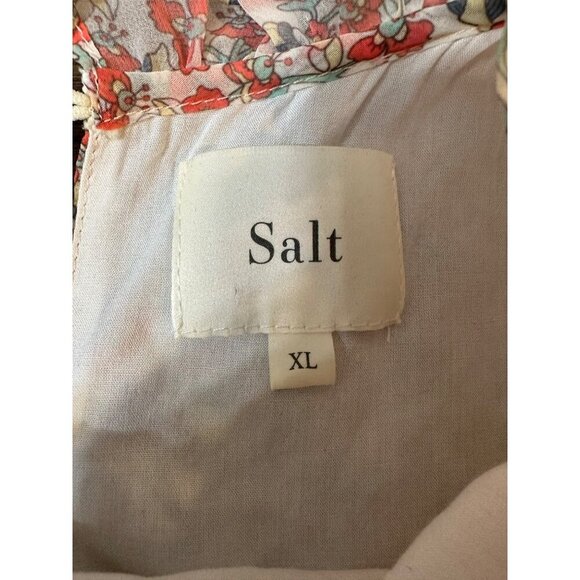 SALT by Roolee's CRESSIDA FLORAL RUFFLED BLOUSE XL - Picture 3 of 10